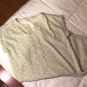 Size Small Drop Waist Pocketed Tie Tunic Dress